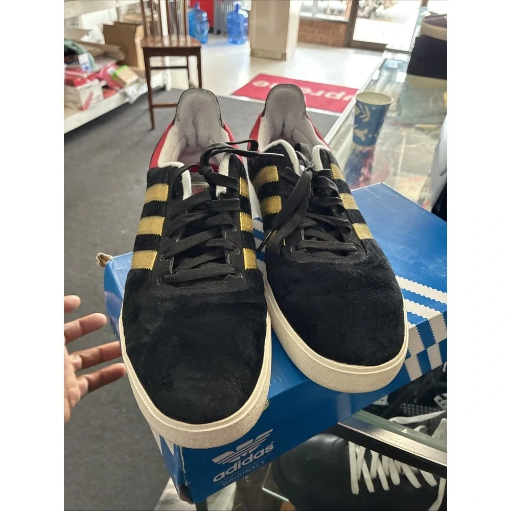 Adidas Busenitz Pro Men's Black Gold Skateboard Sneakers Shoes G65828 SZ 10.5